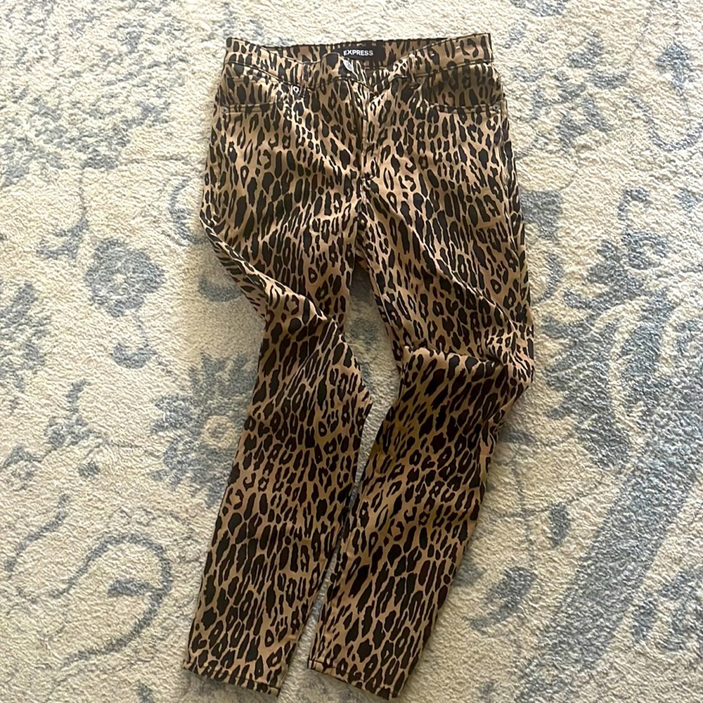 Express leopard legging jeans